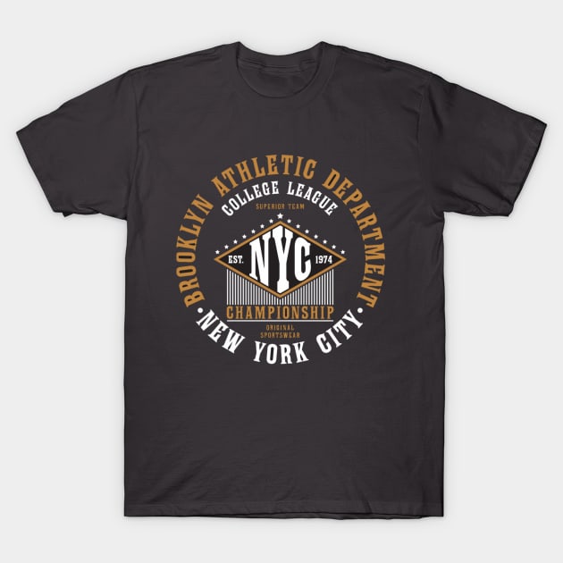 Brooklyn athletic departament T-Shirt by FunnyHedgehog